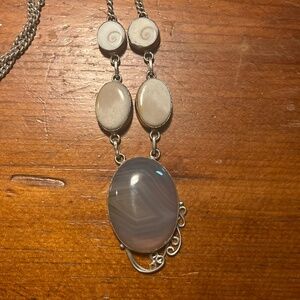 Agate/Shiva Shell/Jasper Necklace